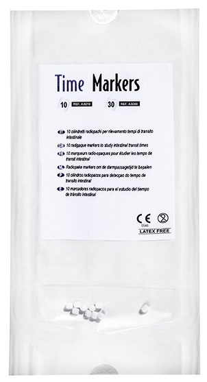 MARCATORE RADIOPACO IN GRANULI A BASE DI POLIPROPILENE FOOD GRADE E BARIO SOLFATO FU TIME-MARKERS PER RILEVAMENTO TEMPO DI TRANSITO INTESTINALE BUSTA DA 10 CILINDRETTI 20 PEZZI - maxifarmacia.it