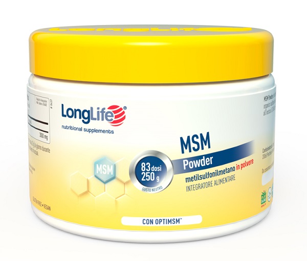LONGLIFE MSM POWDER 250 G - maxifarmacia.it
