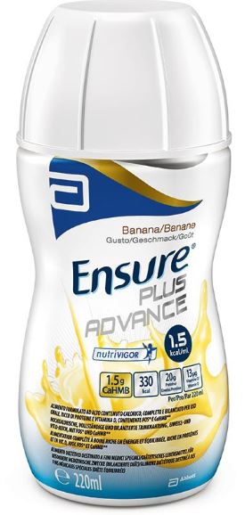 ENSURE PLUS ADVANCE BANANA 4 BOTTIGLIE DA 220 ML - maxifarmacia.it