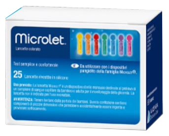 LANCETTE PUNGIDITO PER DISPOSITIVO MICROLET 25 PEZZI - maxifarmacia.it