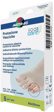 IDROCOLLOIDE MASTER-AID FOOTCARE VESCICHE DITA 60X20 MM 5 PEZZI A2 - maxifarmacia.it