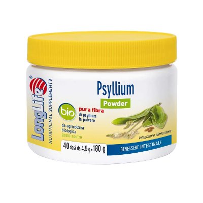 LONGLIFE PSYLLIUM POWDER BIO 180 G - maxifarmacia.it