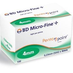 AGO PER PENNA DA INSULINA BD MICROFINE PENTAPOINT GAUGE 32 4 MM 100 PEZZI - maxifarmacia.it