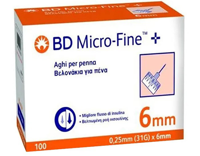 AGO PER PENNA DA INSULINA BD MICROFINE GAUGE 31 6MM 100 PEZZI - maxifarmacia.it