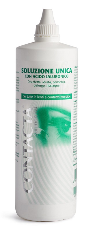 SOLUZIONE UNICA CON ACIDO IALURONICO PER LENTI A CONTATTO CONTACTA SOLUTION 360 ML - maxifarmacia.it