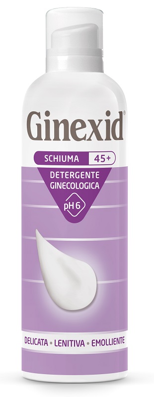 GINEXID 45+ SCHIUMA DETERGENTE GINECOLOGICA 150 ML - maxifarmacia.it