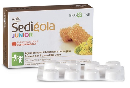 APIX PROPOLI SEDIGOLA JUNIOR FRAGOLA 20 PASTIGLIE BIOSLINE - maxifarmacia.it