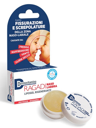 DERMOVITAMINA RAGADI NASO E LABBRA LIPOGEL RIGENERANTE 8 ML - maxifarmacia.it