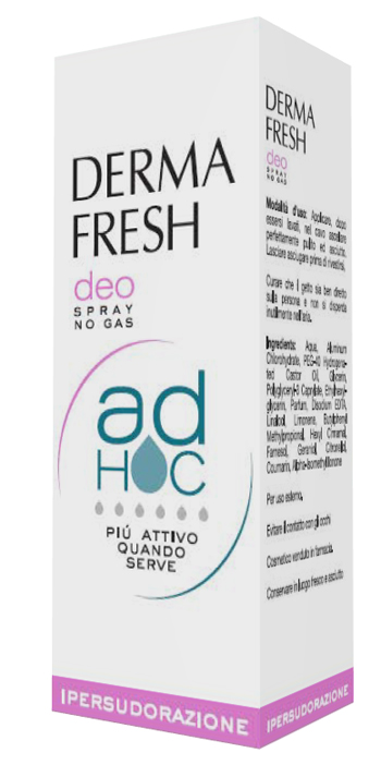 DERMAFRESH DEO SPRAY NO GAS AD HOC IPERSUDORAZIONE DEODORANTE 100 ML - maxifarmacia.it