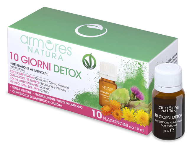 ARMORES NATURA 10 GIORNI DETOX 10 FLACONCINI DA 10 ML - maxifarmacia.it