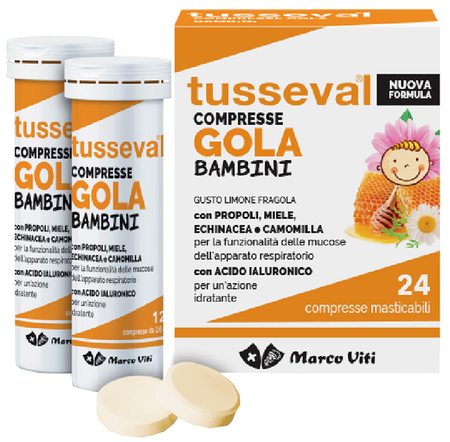 TUSSEVAL GOLA BAMBINI 24 COMPRESSE - maxifarmacia.it