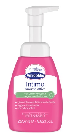 EUPHIDRA AMIDOMIO INTIMO MOUSSE ATTIVA PH 3,5 250 ML - maxifarmacia.it