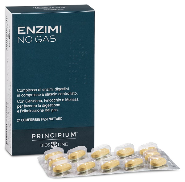 PRINCIPIUM ENZIMI NO GAS FAST/RETARD 24 COMPRESSE - maxifarmacia.it