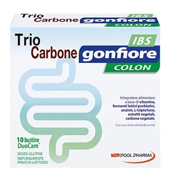 TRIOCARBONE GONFIORE COLON IBS 10 BUSTE DUOCAM - maxifarmacia.it