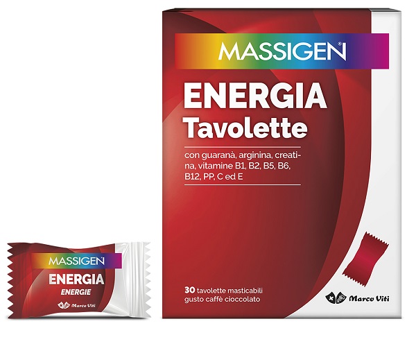 MASSIGEN ENERGIA 30 TAVOLETTE MASTICABILI - maxifarmacia.it
