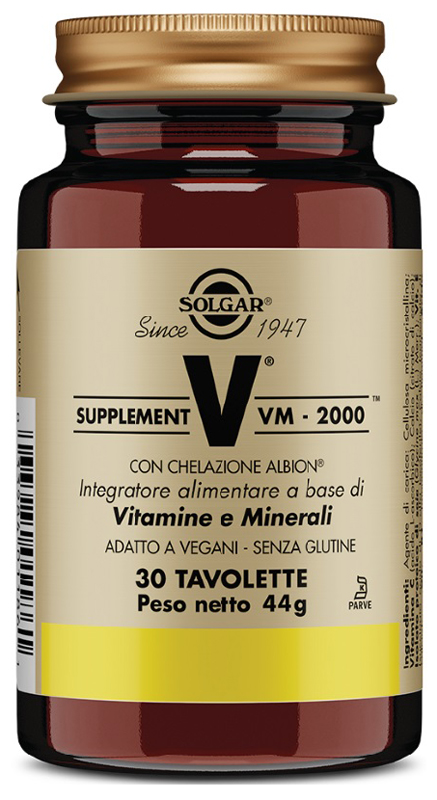 SOLGAR SUPPLEMENT VM 2000 30 TAVOLETTE - maxifarmacia.it