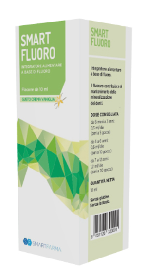 SMART FLUORO GOCCE 10 ML GUSTO CREMA VANIGLIA - maxifarmacia.it