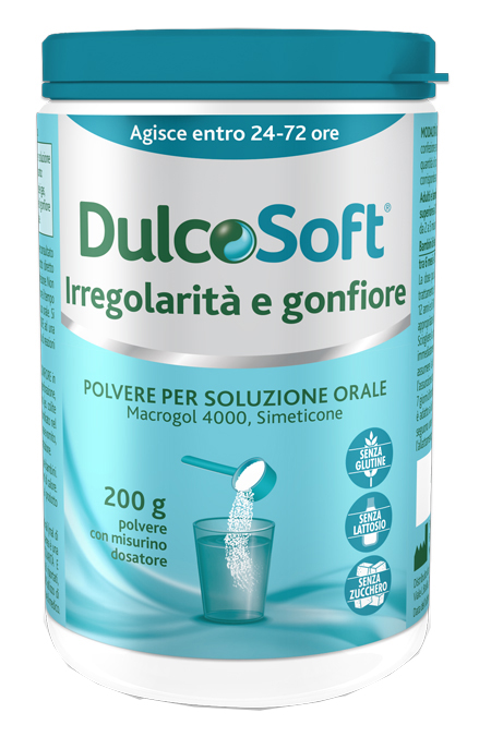 DULCOSOFT IRREGOLARITA' E GONFIORE POLVERE SOLUBILE 200 G - maxifarmacia.it
