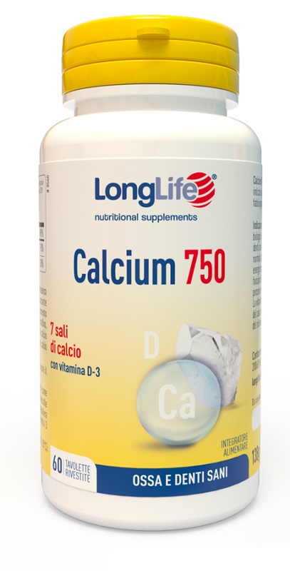 LONGLIFE CALCIUM 750 MG 60 TAVOLETTE - maxifarmacia.it