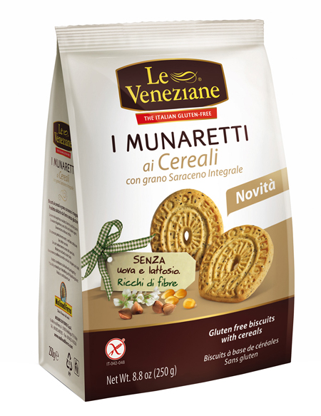 LE VENEZIANE MUNARETTI BISCOTTI CEREALI GRANO SARACENO INTEGRALE 250 G - maxifarmacia.it