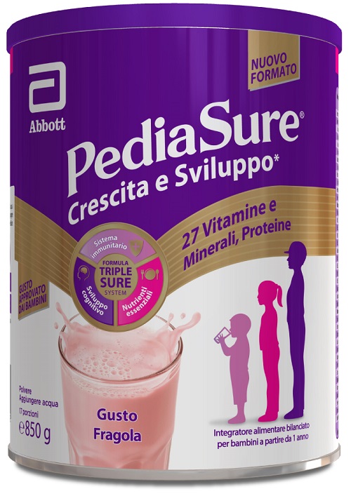 PEDIASURE CRESCITA&SVILUPPO FRAGOLA 850 G - maxifarmacia.it