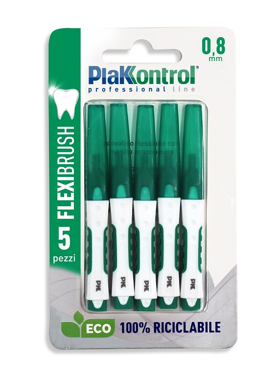 PLAKKONTROL FLEXIBRUSH SCOVOLINI INTERDENTALI 0,8 5 PEZZI - maxifarmacia.it
