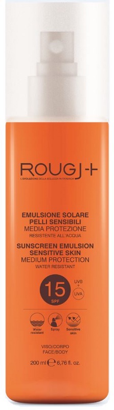ROUGJ SOLARE SPF15 EMULSIONE PELLI SENSIBILI VISO E CORPO 200 ML - maxifarmacia.it