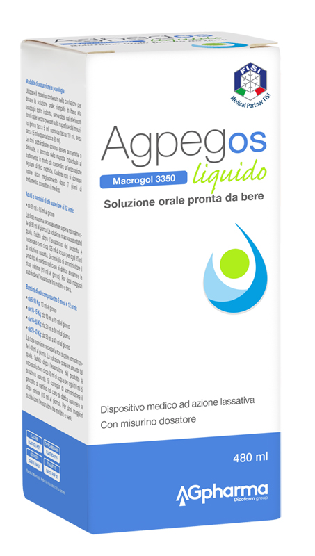 AGPEG OS MACROGOL 3350 LIQUIDO 480 ML - maxifarmacia.it
