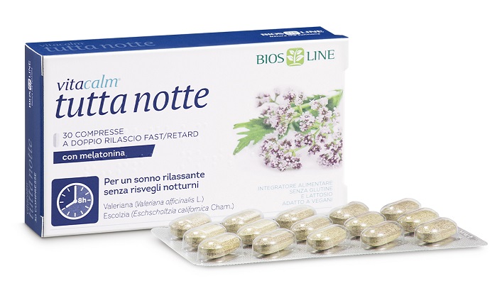VITACALM TUTTA NOTTE CON MELATONINA 30 COMPRESSE - maxifarmacia.it