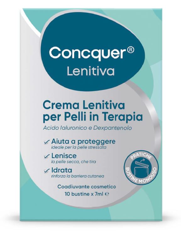 CONCQUER CREMA LENITIVA 10 BUSTINE DA 7 ML - maxifarmacia.it