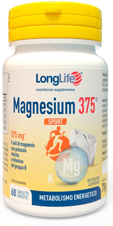 LONGLIFE MAGNESIUM 375 SPORT 60 TAVOLETTE - maxifarmacia.it