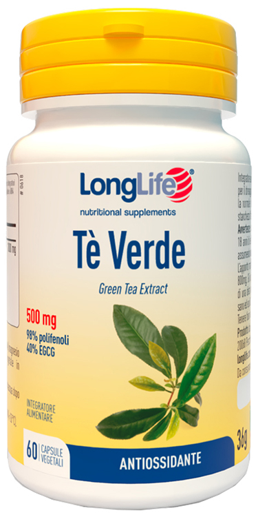 LONGLIFE TE' VERDE 500MG 60 CAPSULE - maxifarmacia.it
