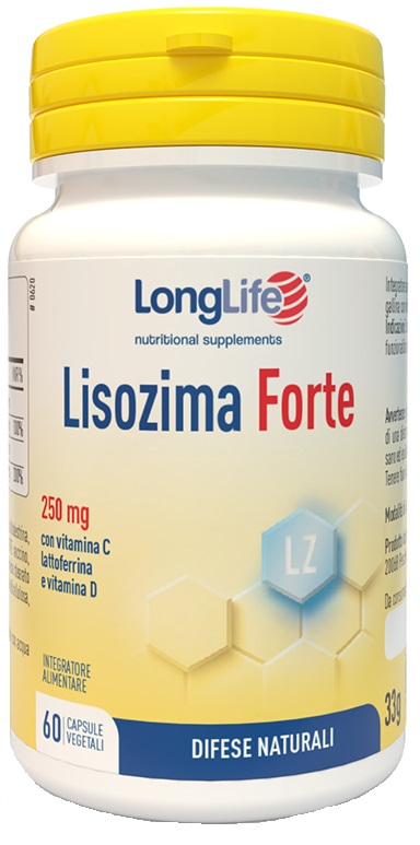 LONGLIFE LISOZIMA FORTE 60 CAPSULE VEGETALI DA 600 MG - maxifarmacia.it