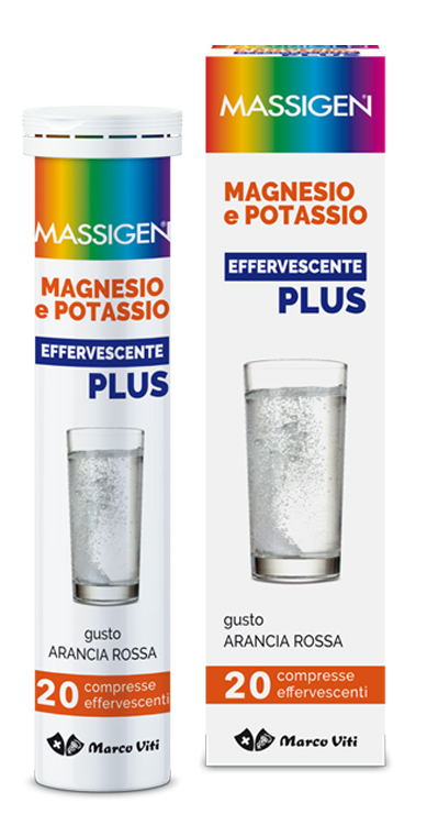 MASSIGEN MAGNESIO POTASSIO PLUS 20 COMPRESSE EFFERVESCENTI - maxifarmacia.it