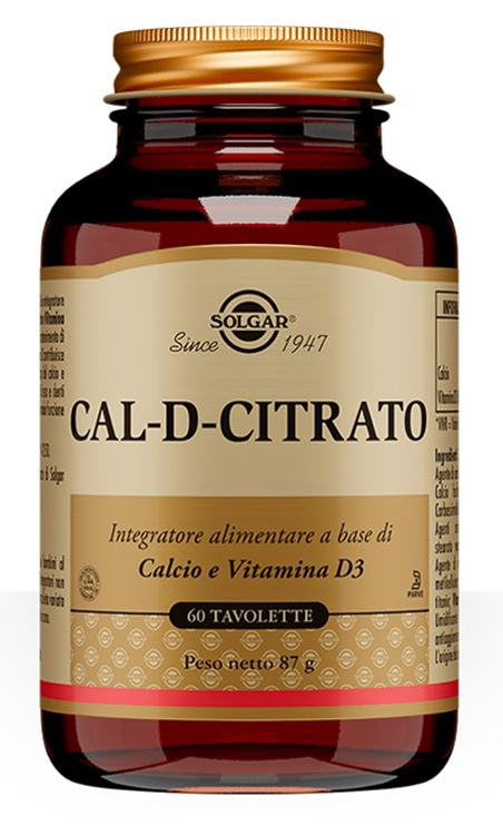 SOLGAR CAL-D-CITRATO DA 60 TAVOLETTE - maxifarmacia.it