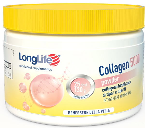 LONGLIFE COLLAGEN 5000 POWDER 130 G - maxifarmacia.it
