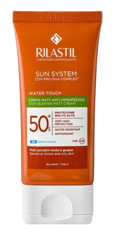 RILASTIL SUN SYSTEM WATER TOUCH MAT CREMA SPF50+ 50 ML - maxifarmacia.it
