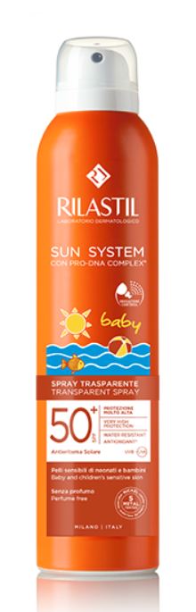 RILASTIL SUN SYSTEM BABY TRANSPARENT SPRAY SPF50+ 200 ML - maxifarmacia.it