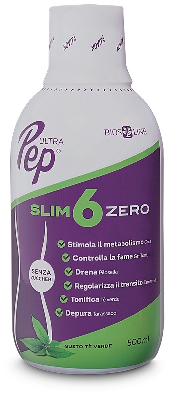 ULTRA PEP SLIM 6 ZERO TE' VERDE 500 ML BIOSLINE - maxifarmacia.it