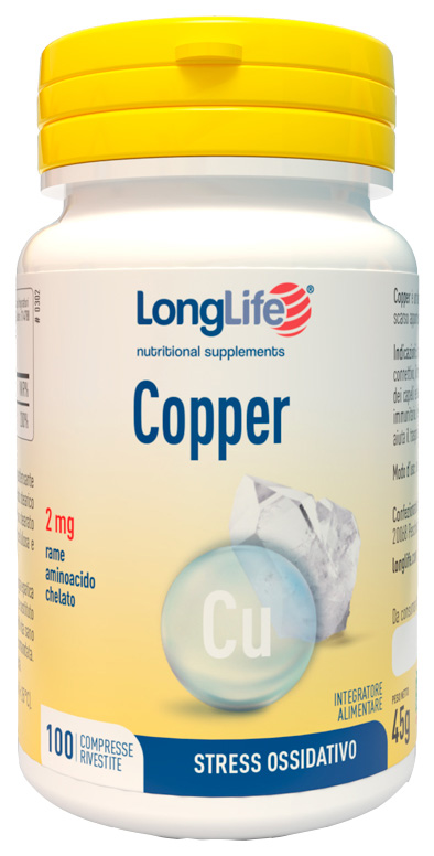 LONGLIFE COPPER 100 COMPRESSE RIVESTITE - maxifarmacia.it
