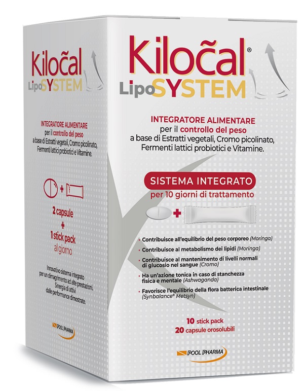 KILOCAL LYPO SYSTEM 20 COMPRESSE + 10 STICK OROSOLUBILI - maxifarmacia.it