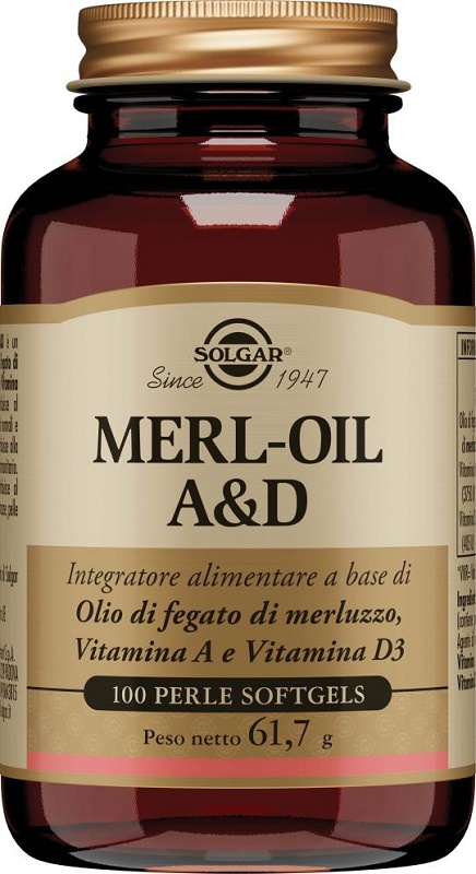 MERL OIL A&D 100 PERLE SOFTGEL - maxifarmacia.it