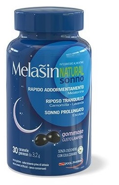 MELASIN NATURAL SONNO 1MG 30 CARAMELLE GOMMOSE GUSTO LAMPONE - maxifarmacia.it