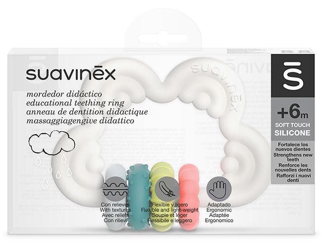 SUAVINEX MASSAGGIAGENGIVE IN SILICONE +6 MESI NUVOLA - maxifarmacia.it