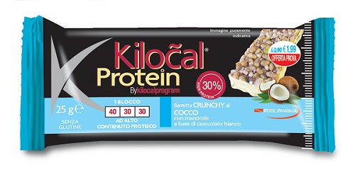 KILOCAL PROTEIN BARRETTA CIOCCOLATO BIANCO COCCO 25 G - maxifarmacia.it