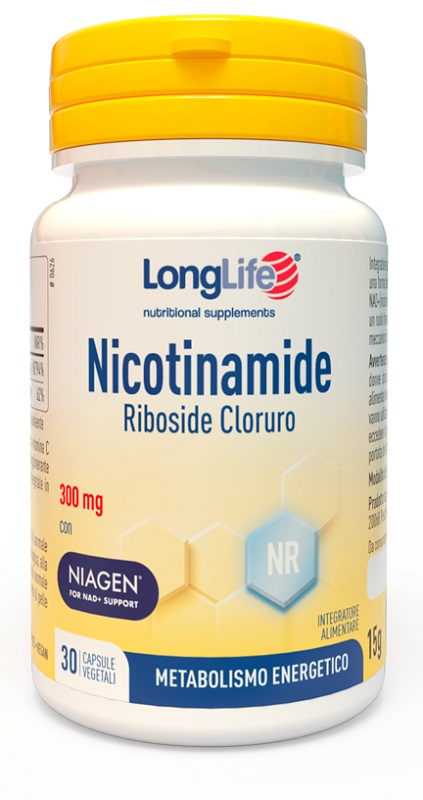 LONGLIFE NICOTINAMIDE RIBOSIDE CLORURO 30 CAPSULE DA 500 MG - maxifarmacia.it