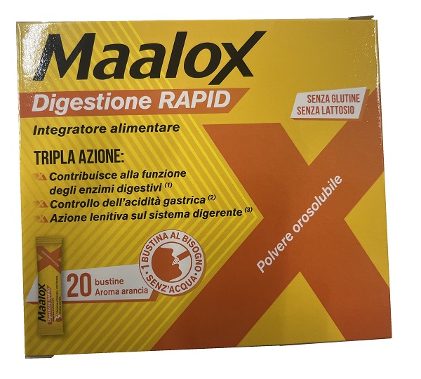 MAALOX DIGESTIONE RAPID 20 BUSTINE DA 2 G - maxifarmacia.it