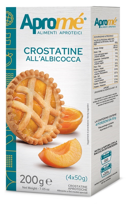APROME' CROSTATINE ALBICOCCA 4 PEZZI DA 50 G - maxifarmacia.it