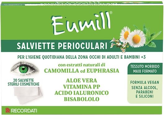 EUMILL SALVIETTE PERIOCULARI 20 PEZZI - maxifarmacia.it