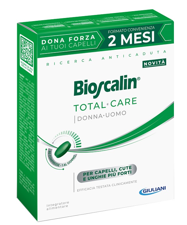BIOSCALIN TOTAL CARE DONNA-UOMO 60 COMPRESSE - maxifarmacia.it